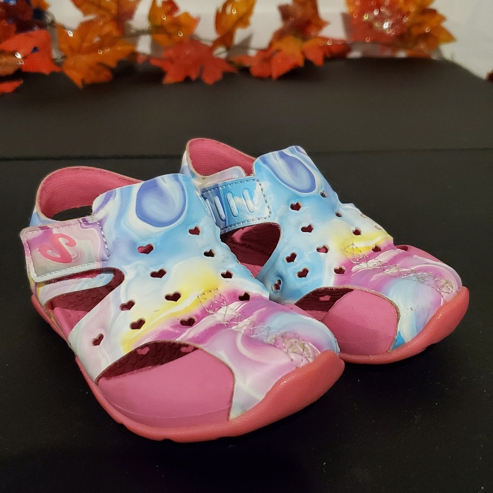 Sketchers, Toddler Velcro Sandles, Pastel Colours
